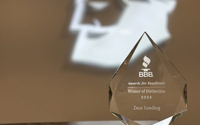 Houston Better Business Bureau Recognizes Zeus Lending with the 2024 Award of Excellence