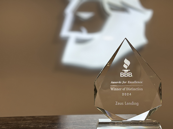 Houston Better Business Bureau Recognizes Zeus Lending with the 2024 Award of Excellence
